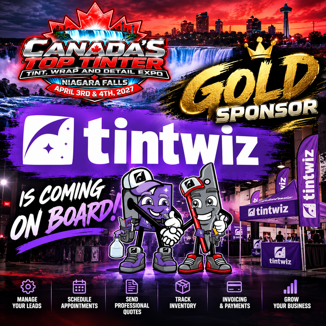Tint Wiz Announced as Gold Sponsor of the 2027 Canadian Tint Expo &amp; Competition in Niagara Falls