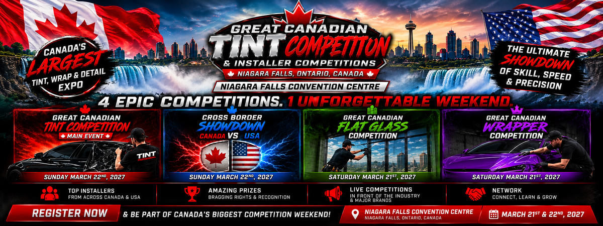 Canada's Top Tinter Expo banner in Niagara Falls